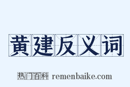 黄建反义词是什么意思的图片